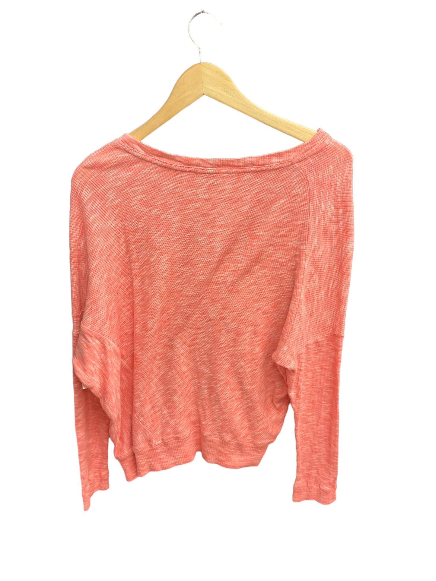 Top Long Sleeve By Anthropologie In Coral, Size: S