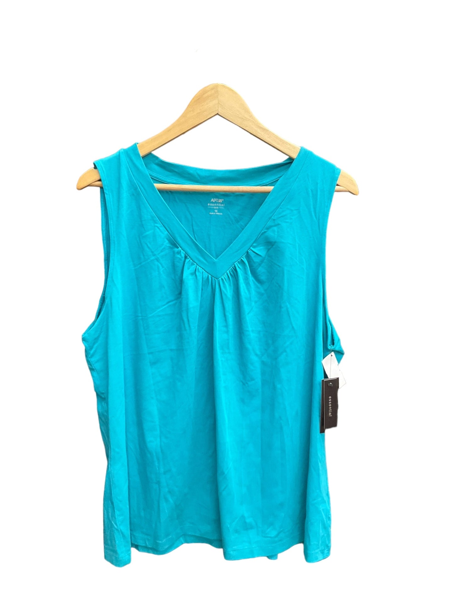 Aqua Top Sleeveless Basic Apt 9, Size 1x