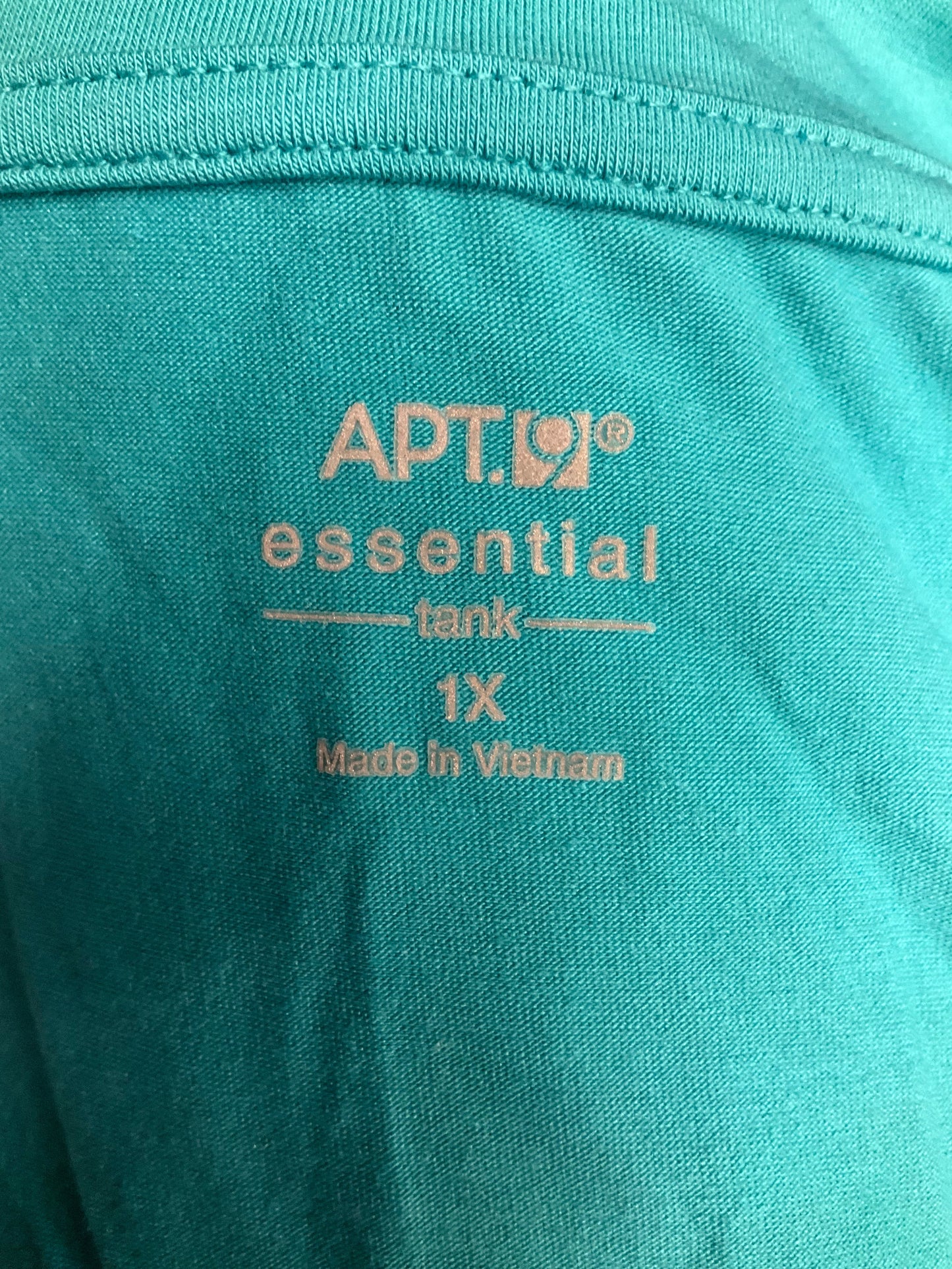 Aqua Top Sleeveless Basic Apt 9, Size 1x