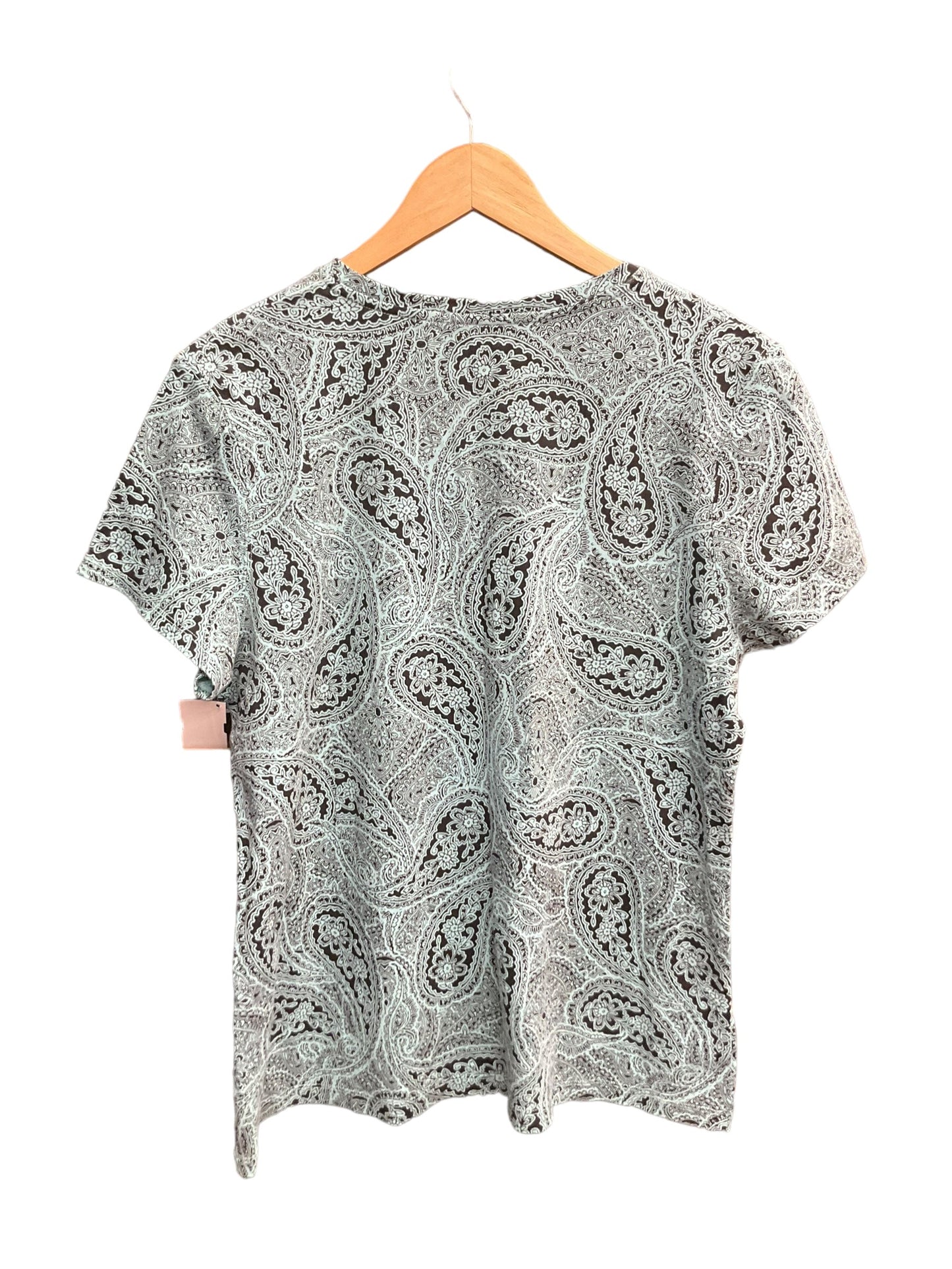 Paisley Print Top Short Sleeve Croft And Barrow, Size L