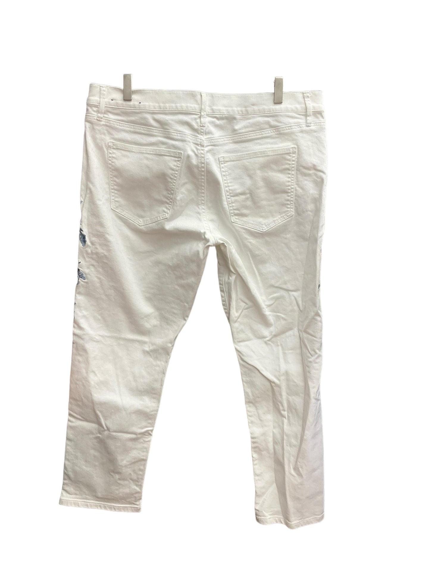 White Jeans Straight Ann Taylor, Size 12