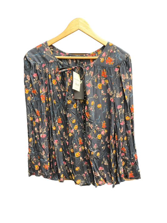 Floral Print Top Long Sleeve Lucky Brand, Size Xl