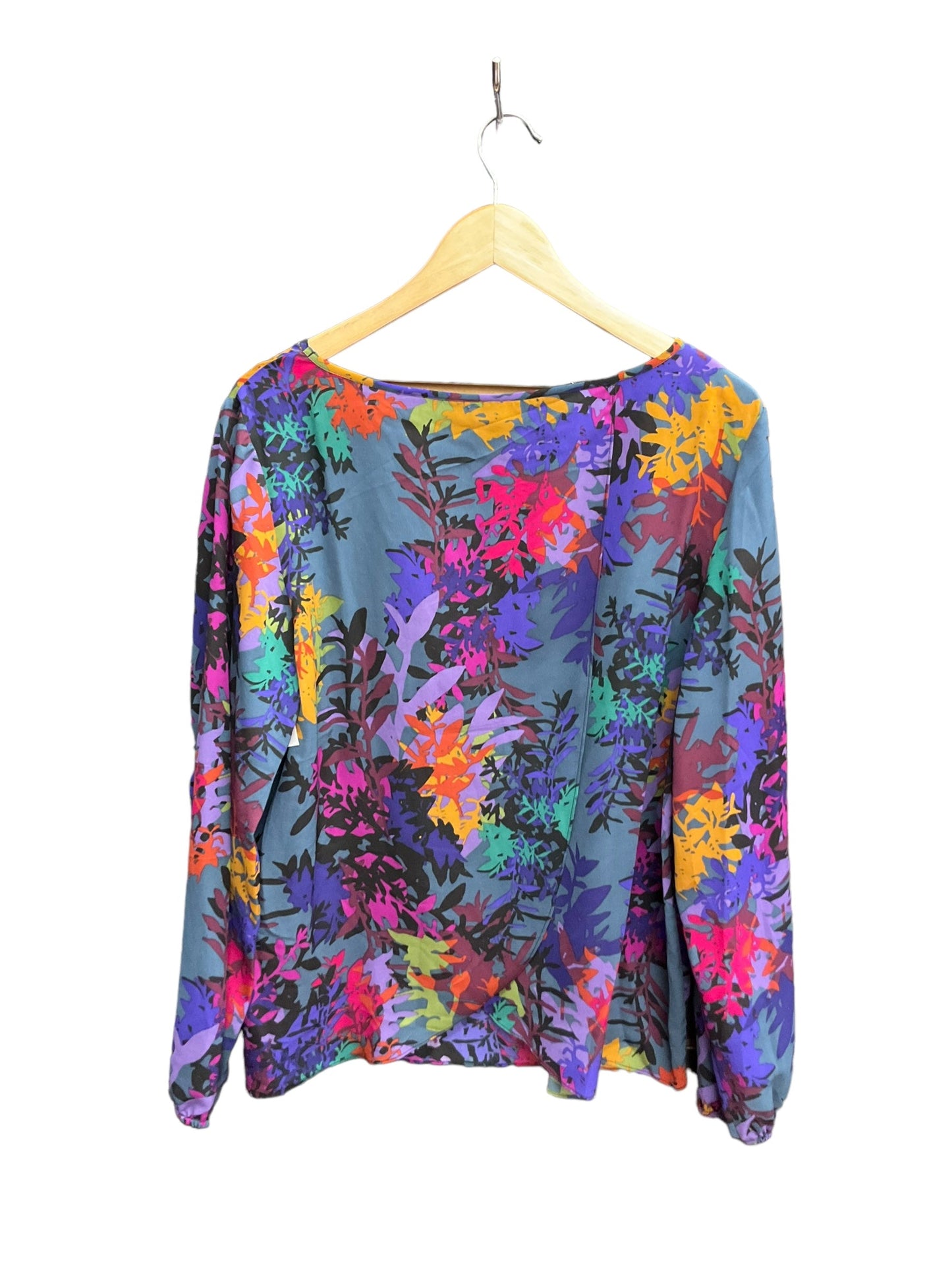 Floral Print Top Long Sleeve Cupio, Size Xl