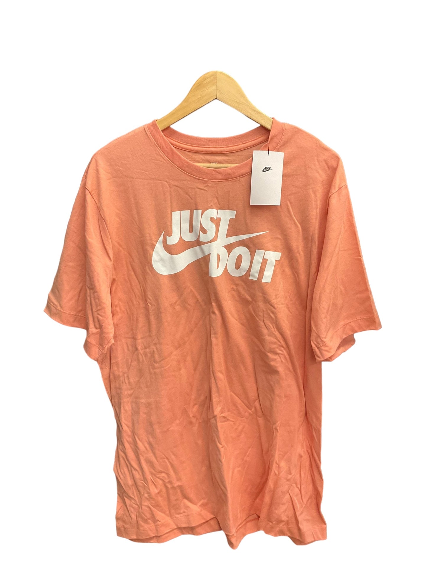 Orange Athletic Top Short Sleeve Nike Apparel, Size Xl
