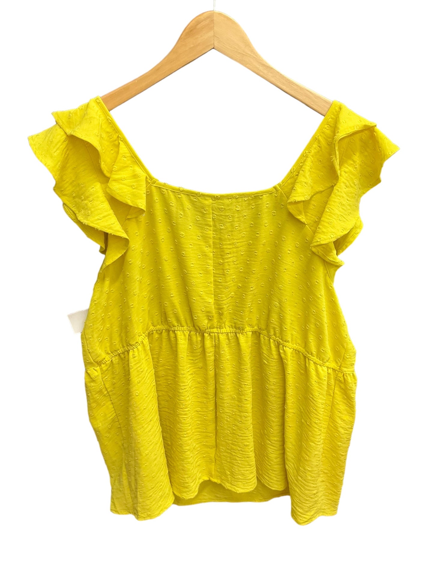 Yellow Top Sleeveless Lane Bryant, Size 1x