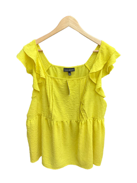 Yellow Top Sleeveless Lane Bryant, Size 1x