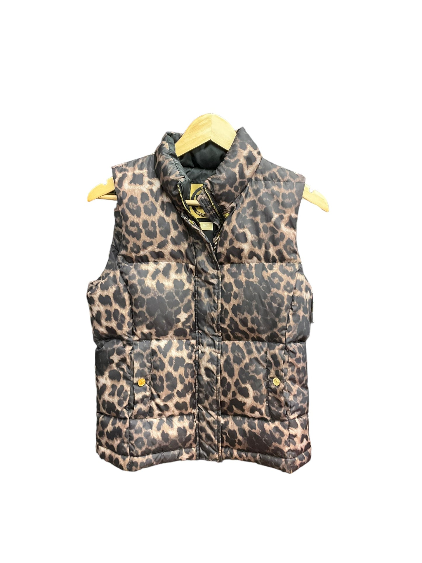 Animal Print Vest Designer Michael By Michael Kors, Size S