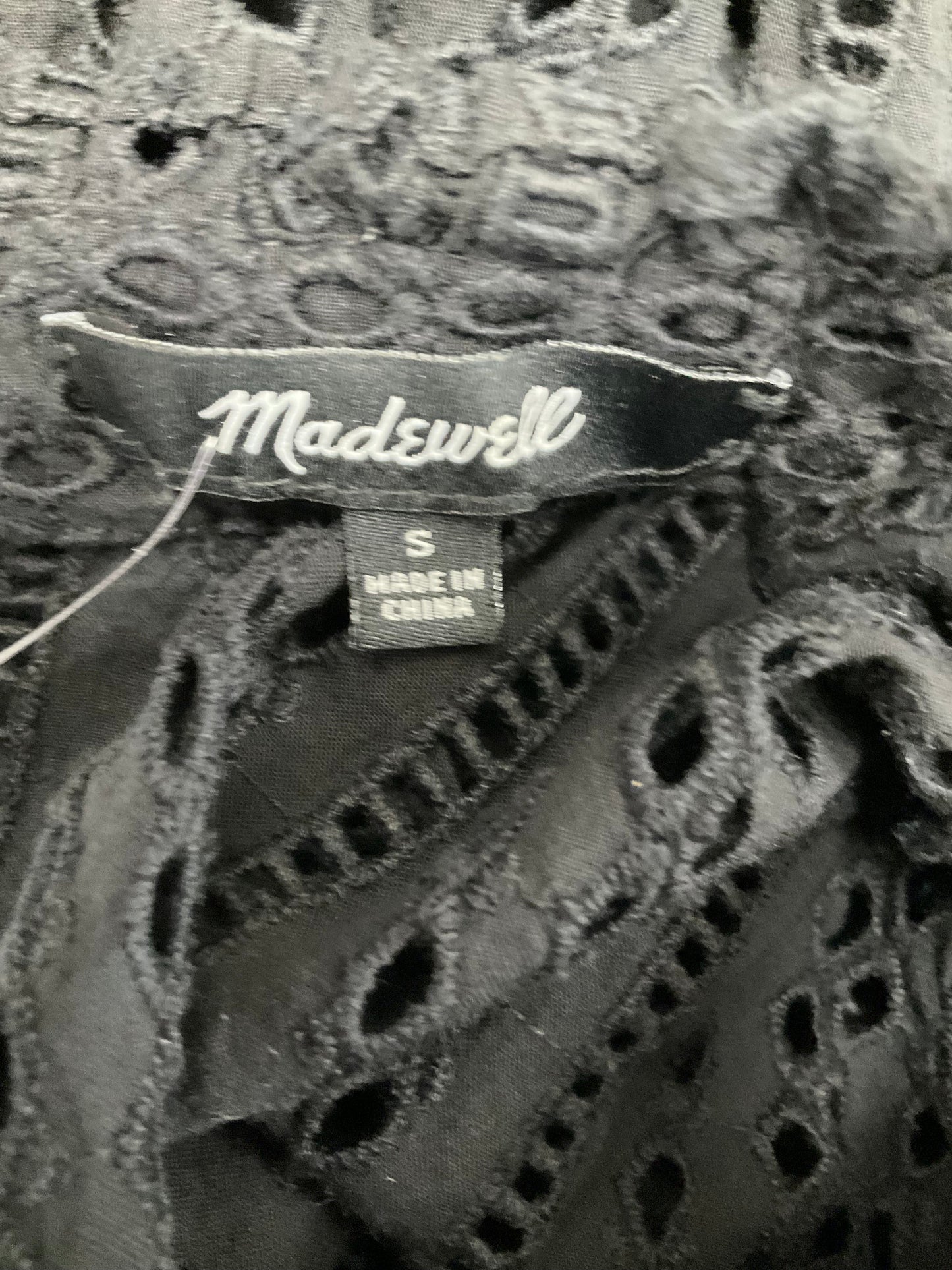 Black Top 3/4 Sleeve Madewell, Size S