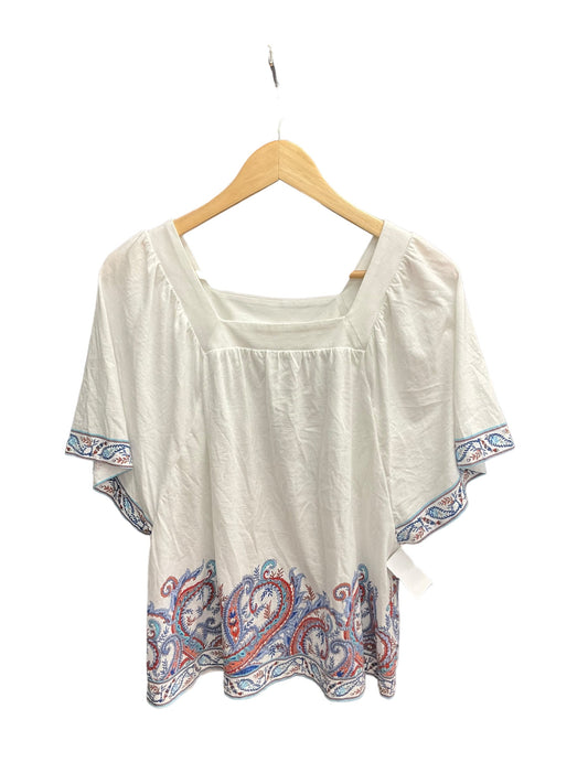 White Top 3/4 Sleeve J. Jill, Size M