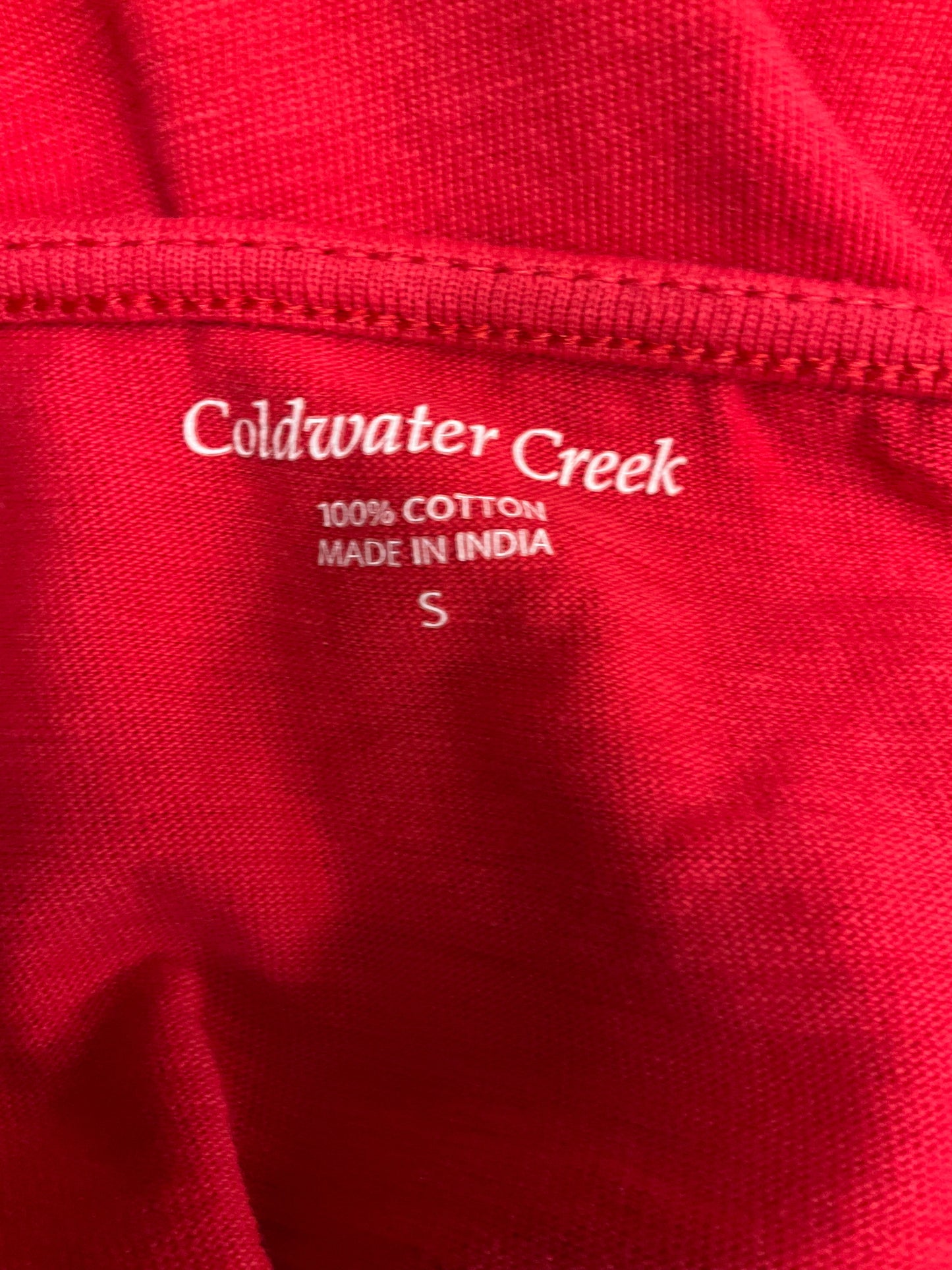 Red Top Long Sleeve Coldwater Creek, Size S