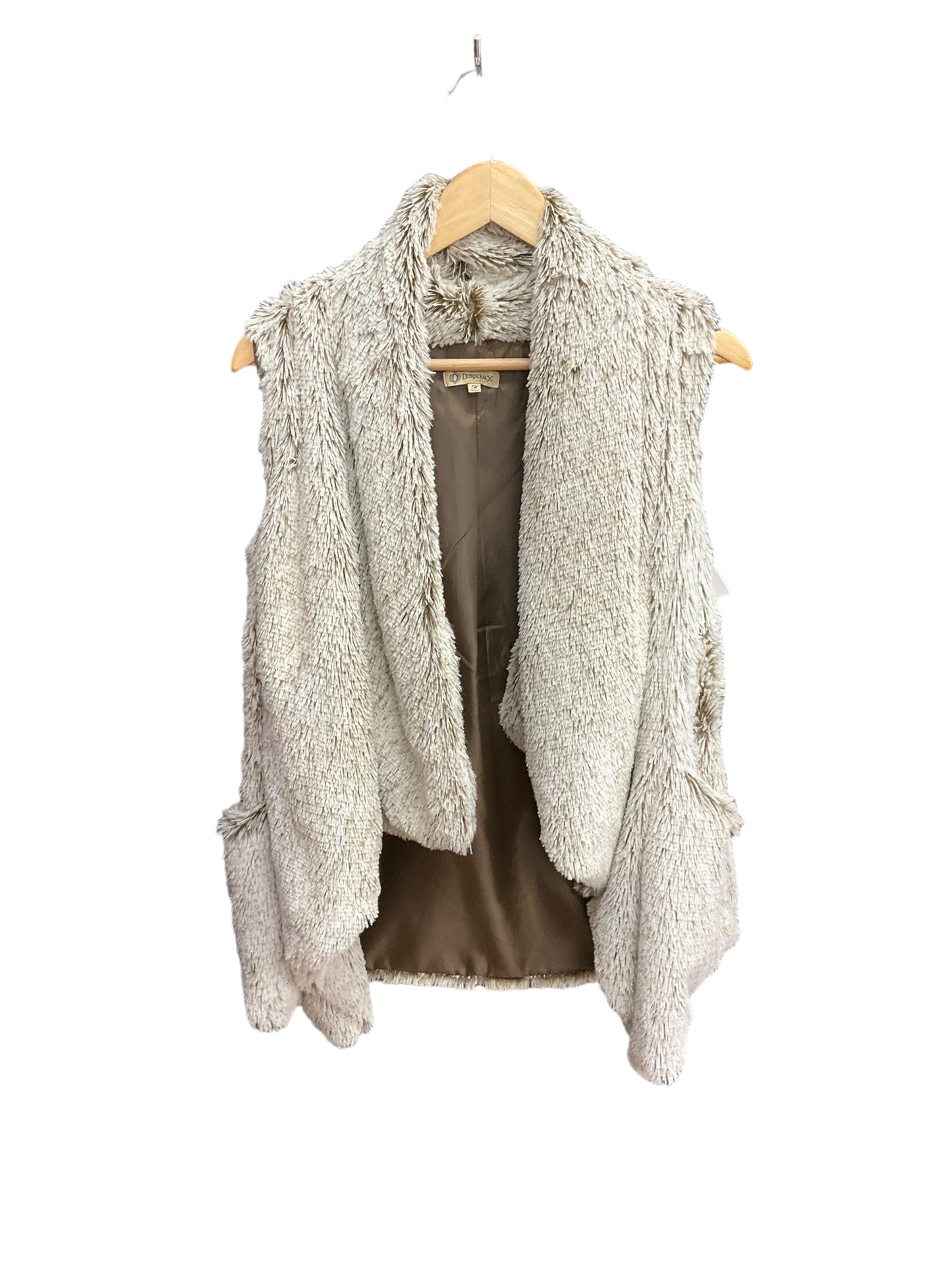 Vest Faux Fur & Sherpa By Democracy In Brown, Size: M