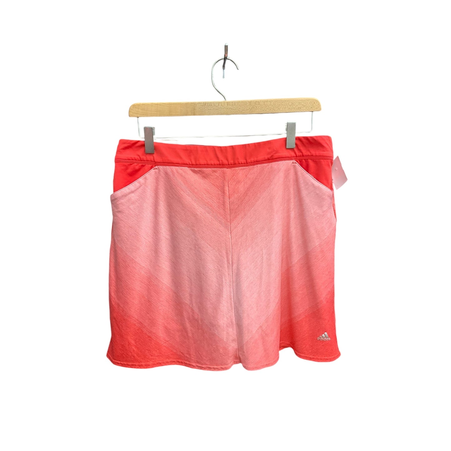 Athletic Skort By Adidas In Orange, Size: L