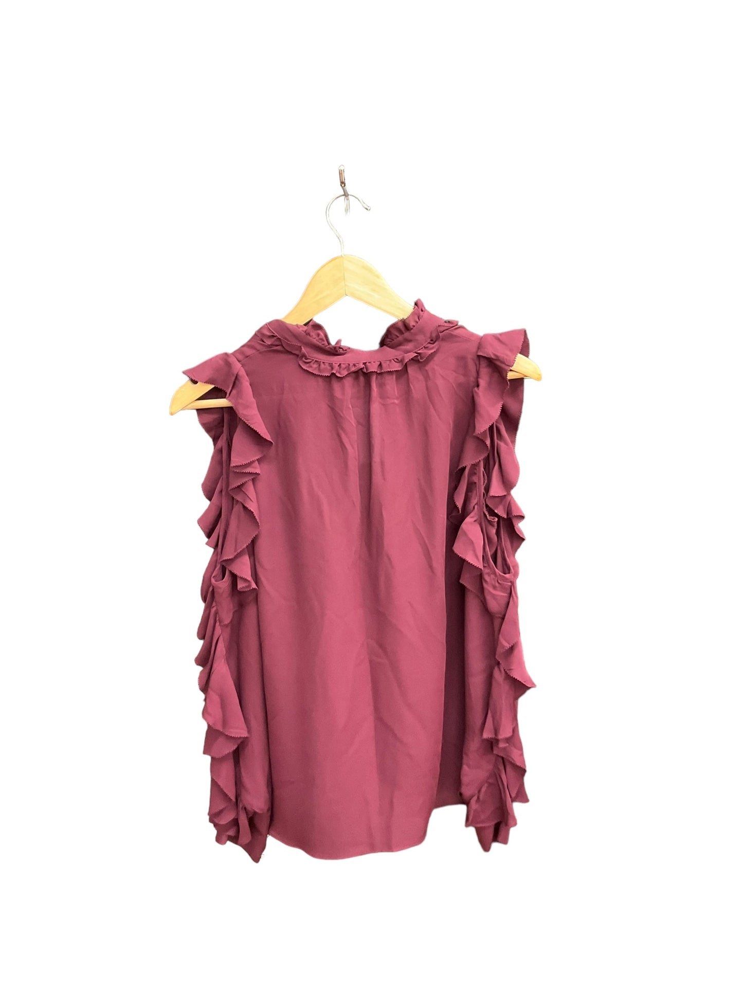 Maroon Blouse Long Sleeve Parker, Size Xs