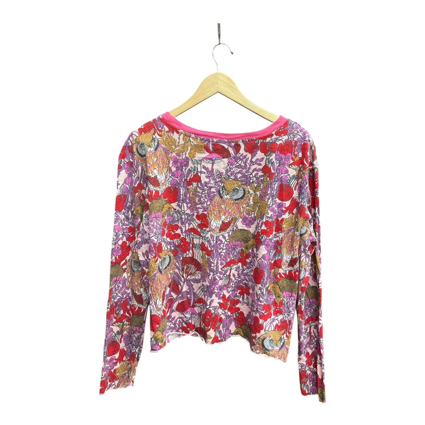 Top Long Sleeve By Maeve In Pink & Purple, Size: Xl