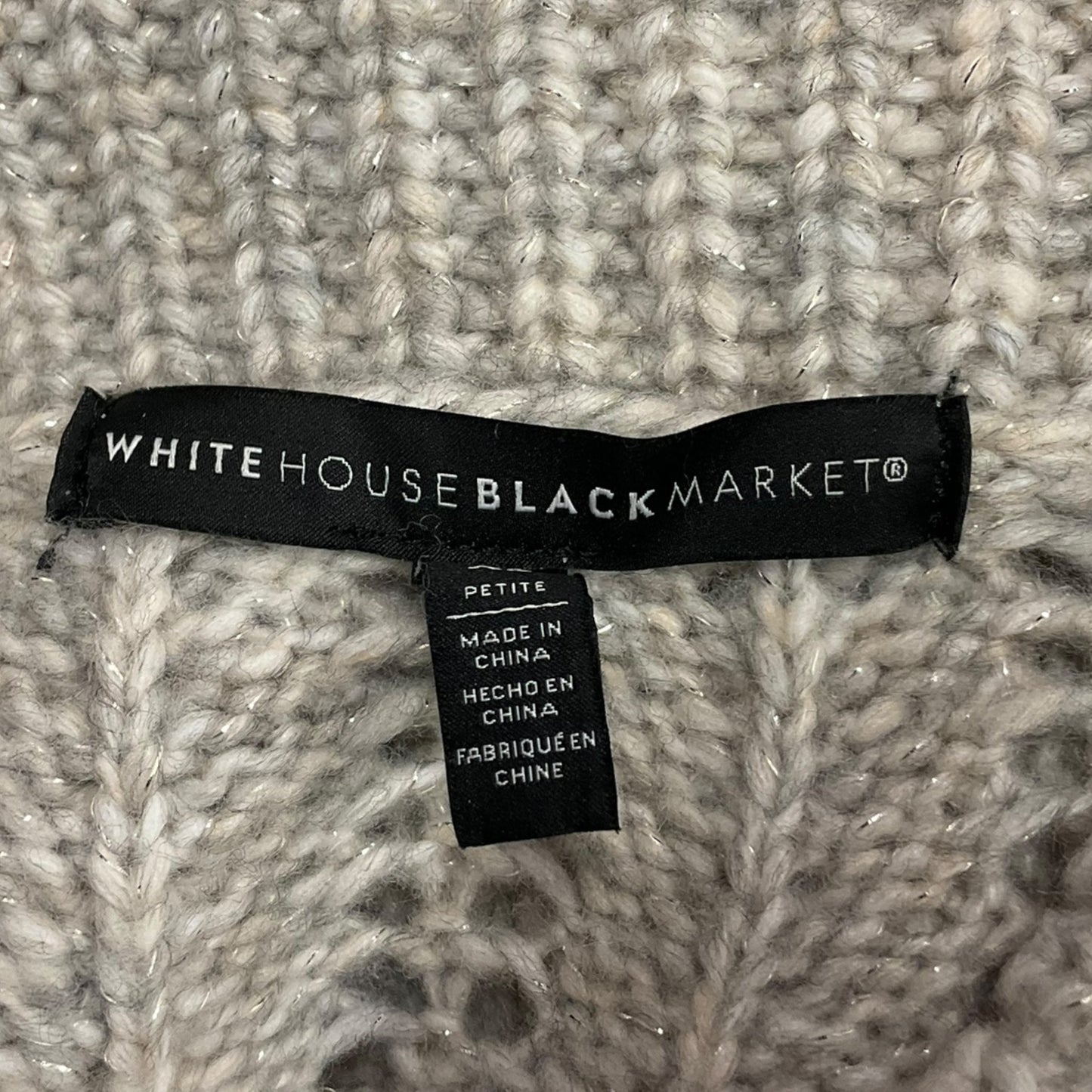 Sweater By White House Black Market In Silver, Size: Xs