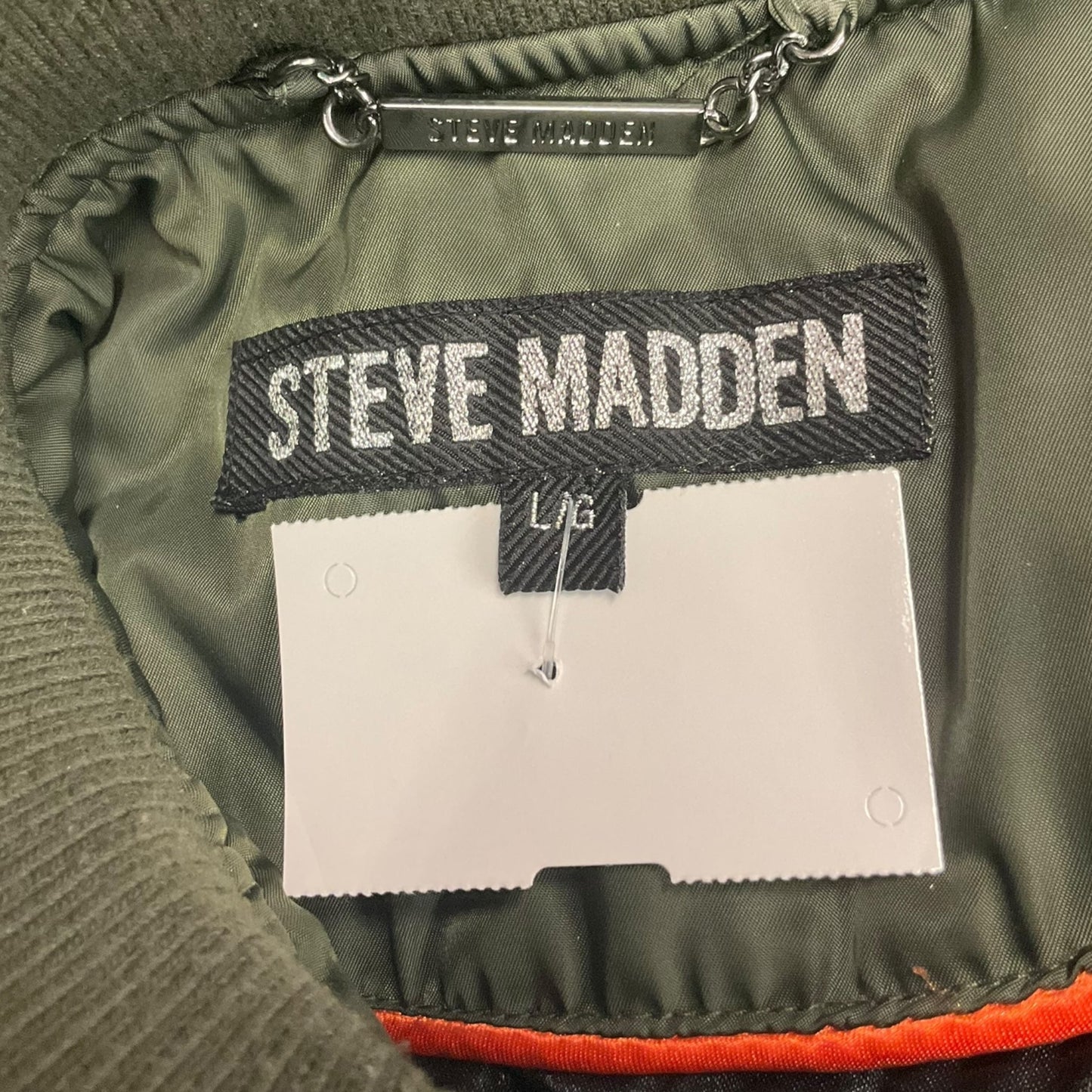 Jacket Moto By Steve Madden In Green, Size: L