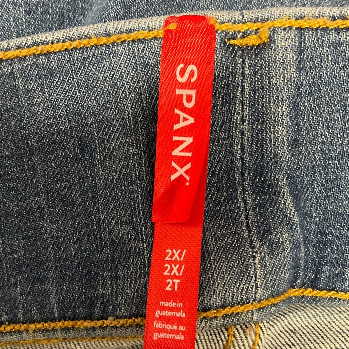 Jeans Straight By Spanx In Blue Denim, Size: 22