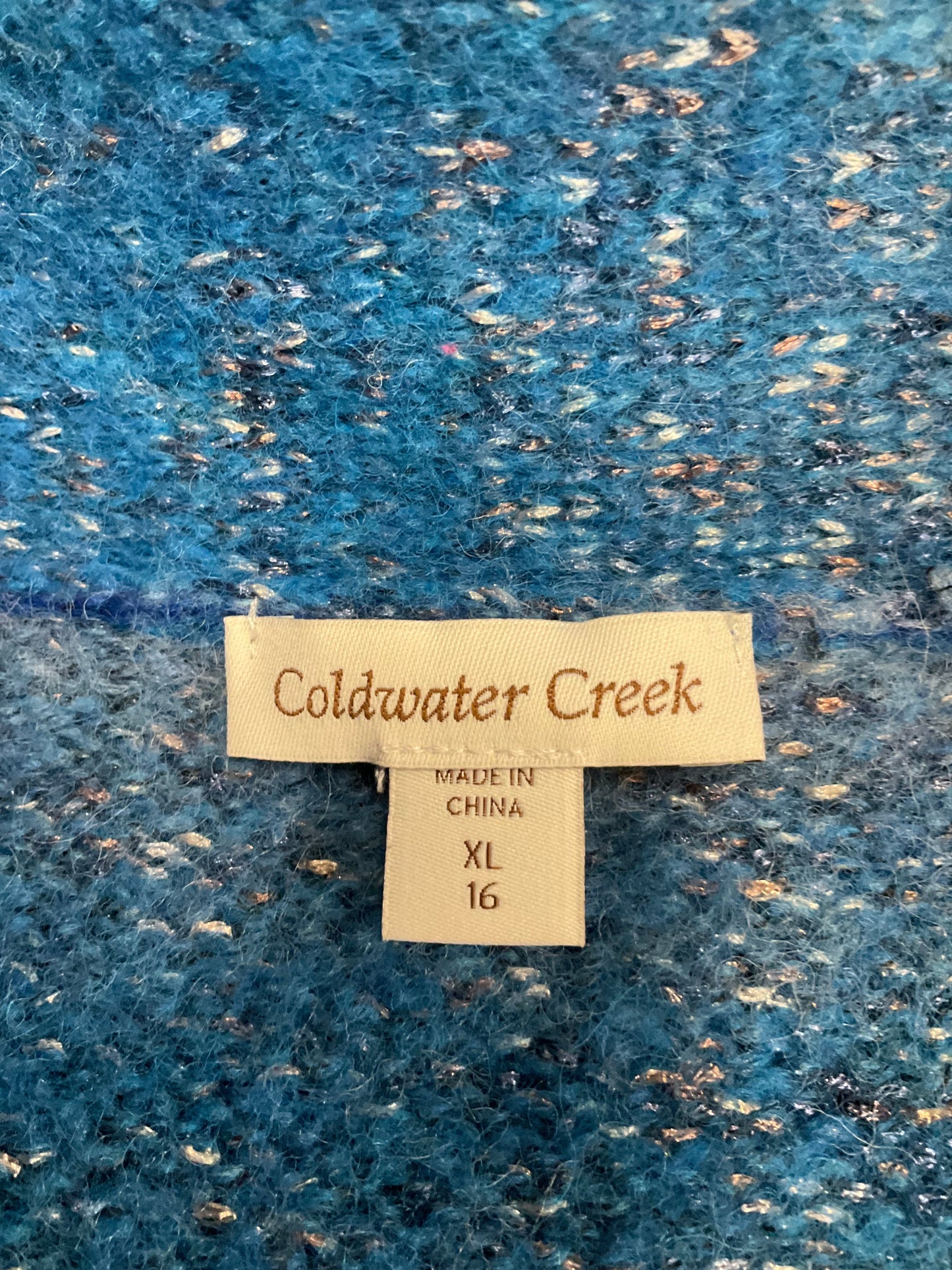 Sweater By Coldwater Creek O In Blue, Size: Xl