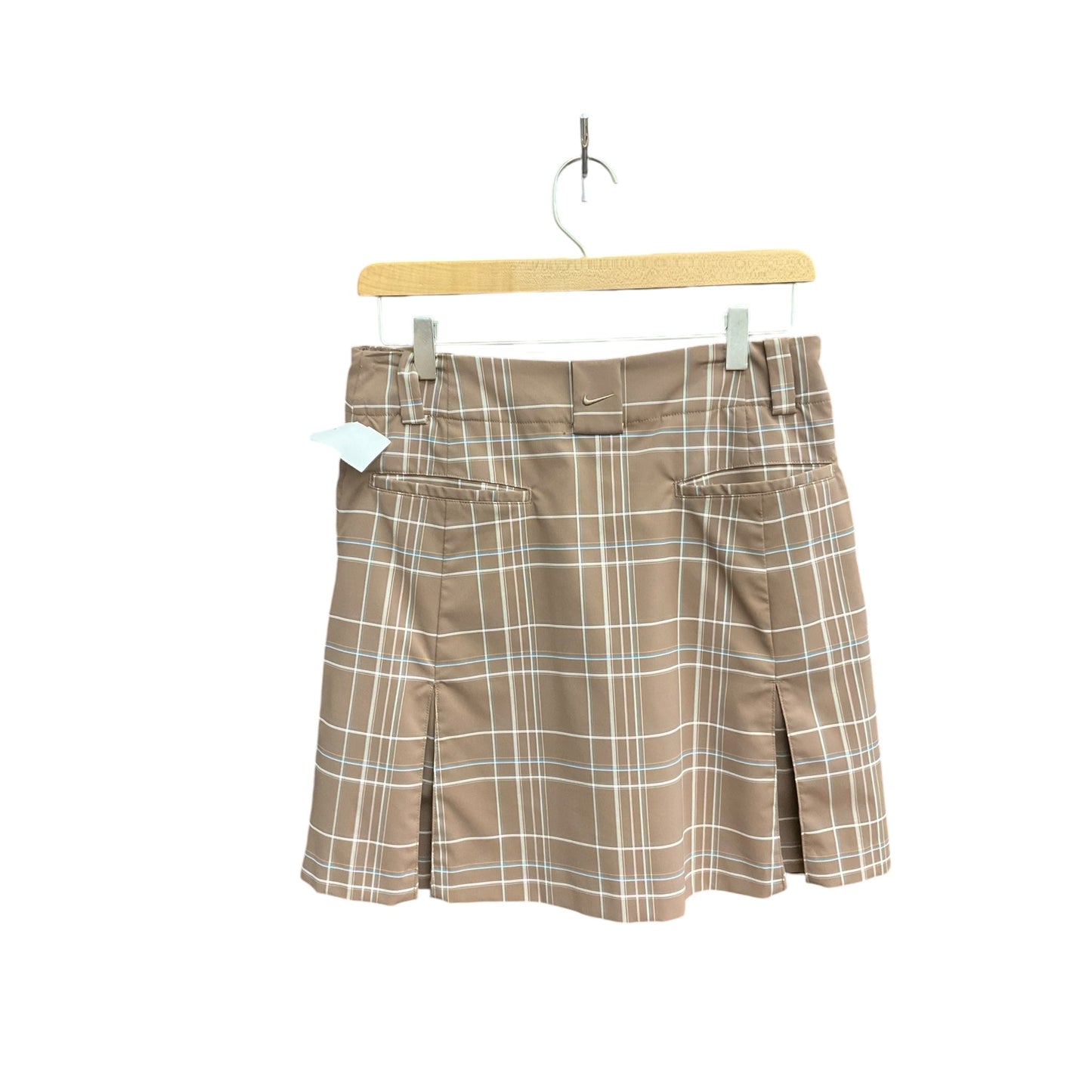 Athletic Skort By Nike Apparel In Plaid Pattern, Size: 6petite