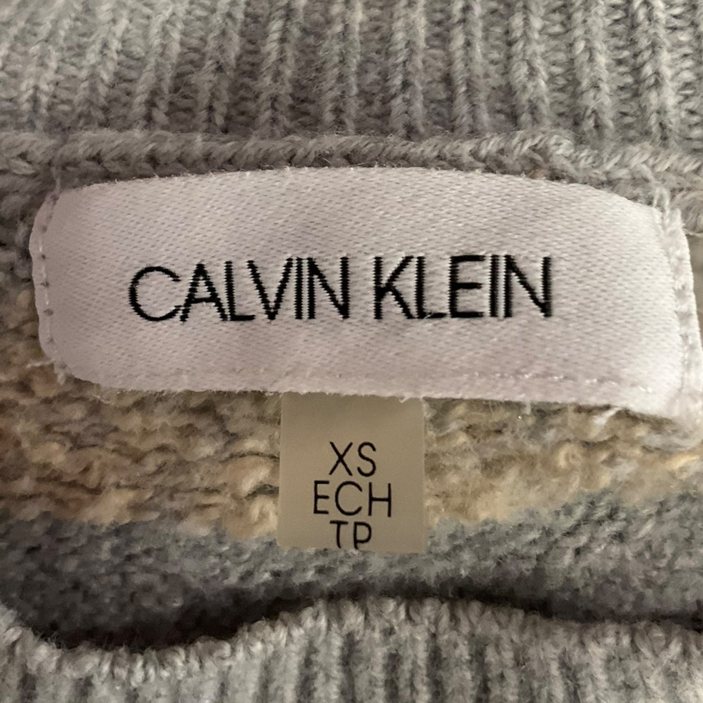 Sweater By Calvin Klein In Grey, Size: Xs