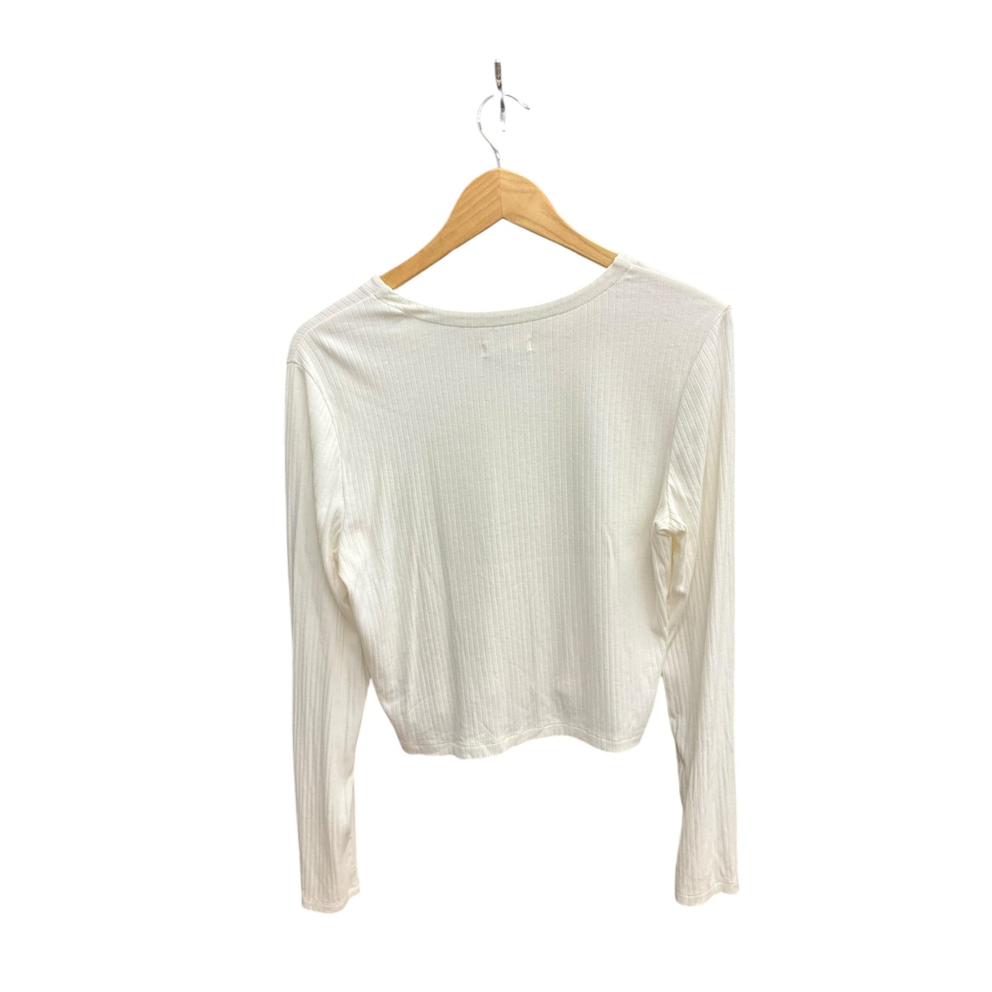 Top Long Sleeve By Madewell In Ivory, Size: L