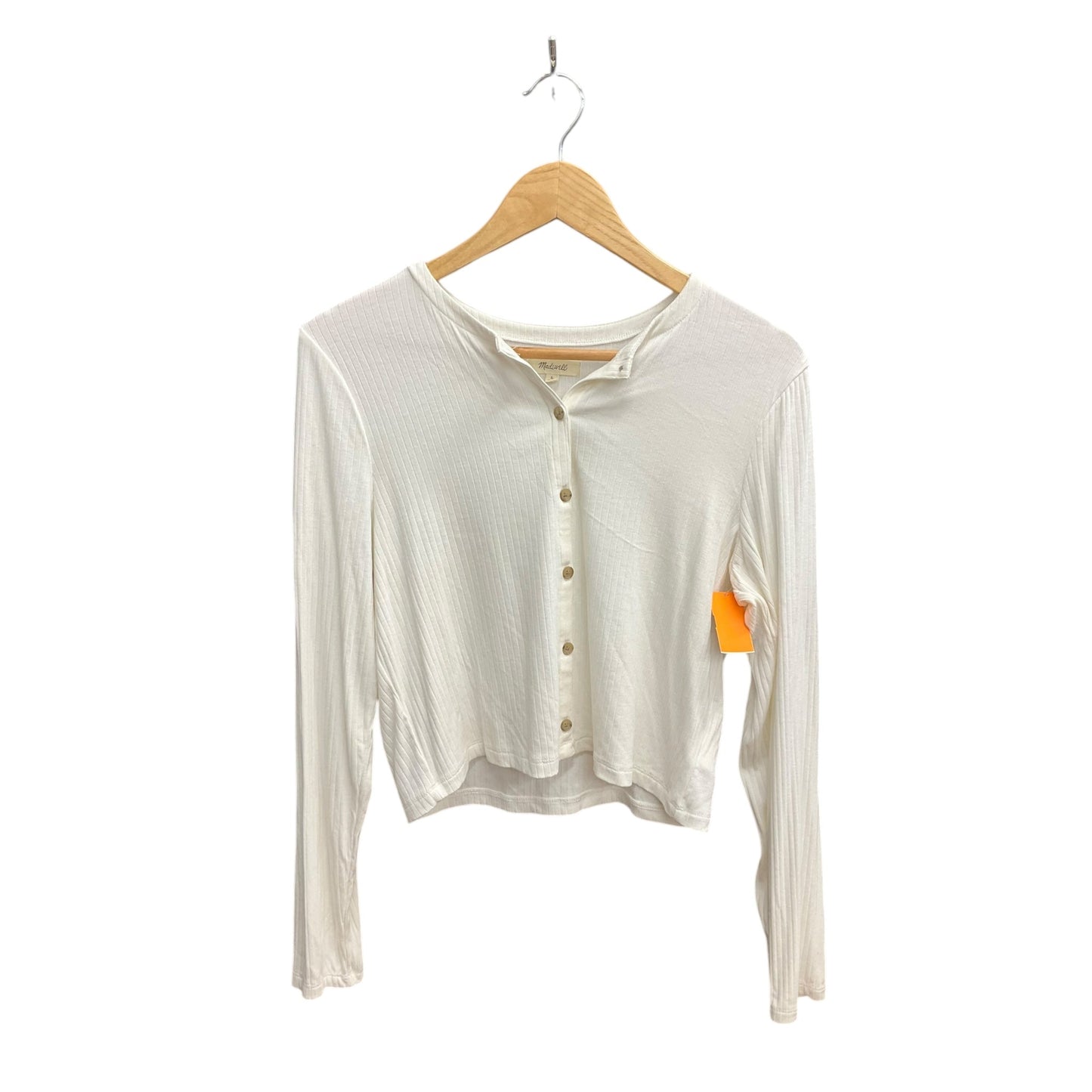 Top Long Sleeve By Madewell In Ivory, Size: L