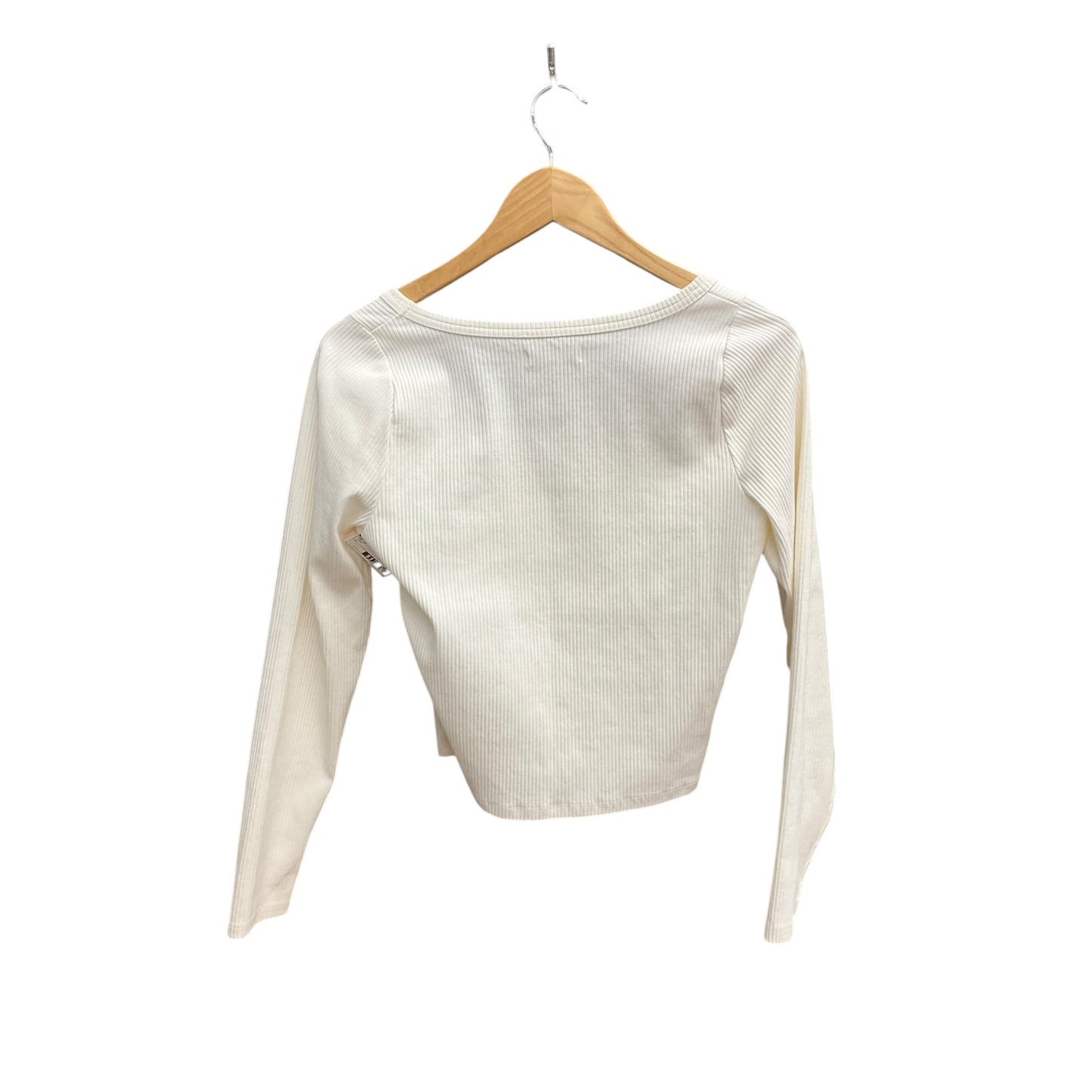 Top Long Sleeve By Madewell In Ivory, Size: L