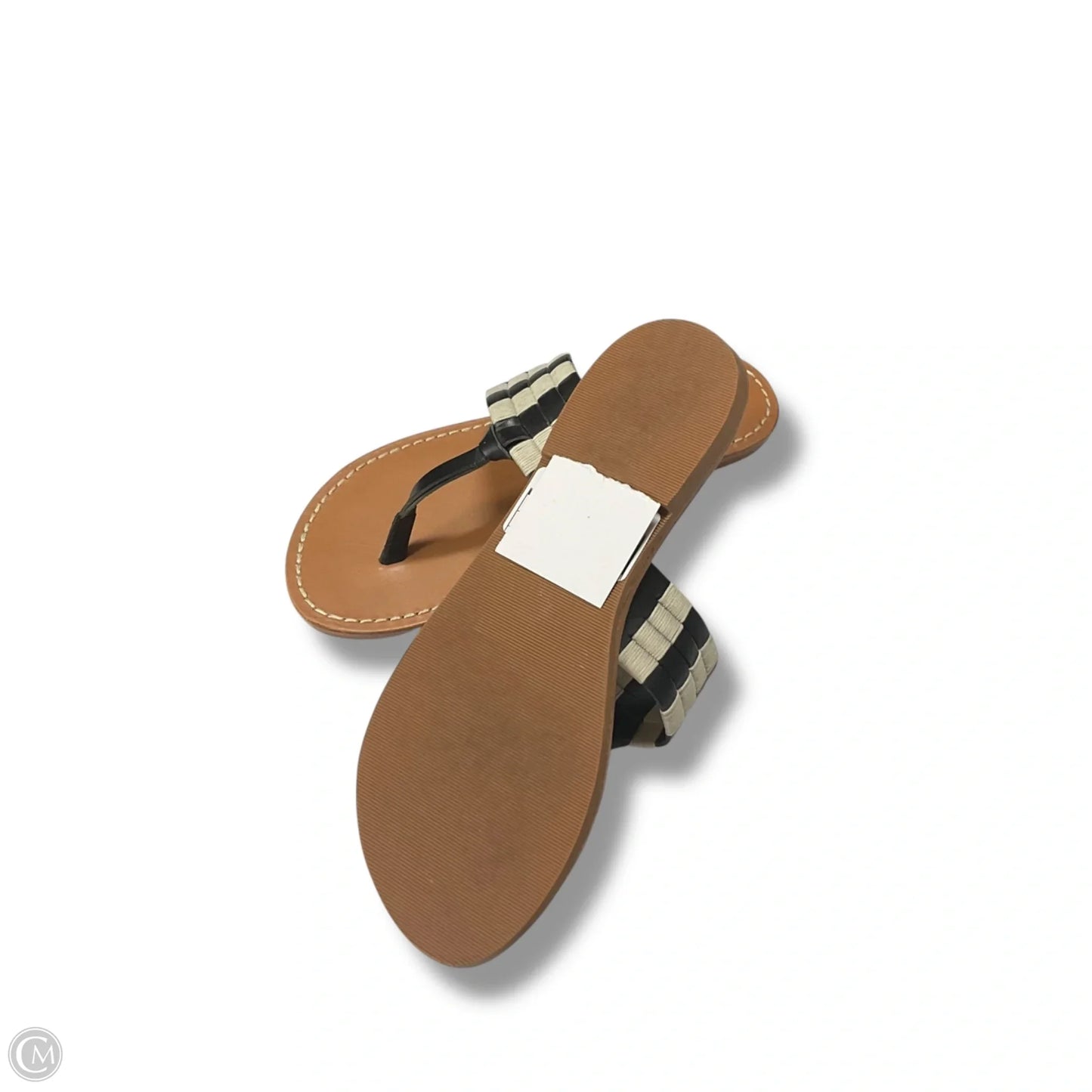 Sandals Flats By Soludos In Black & White, Size: 8.5