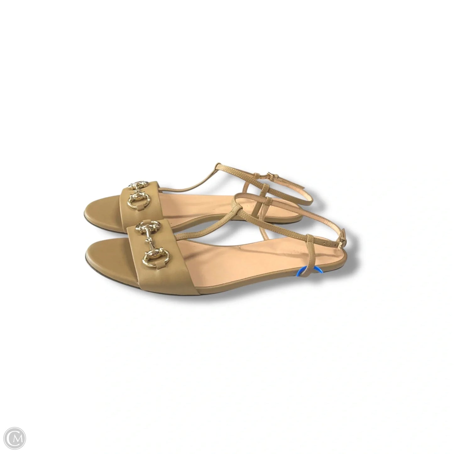 Sandals Luxury Designer By Gucci In Taupe, Size: 7.5