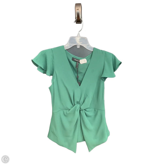 Top Short Sleeve By Bcbgmaxazria In Green, Size: Xxs