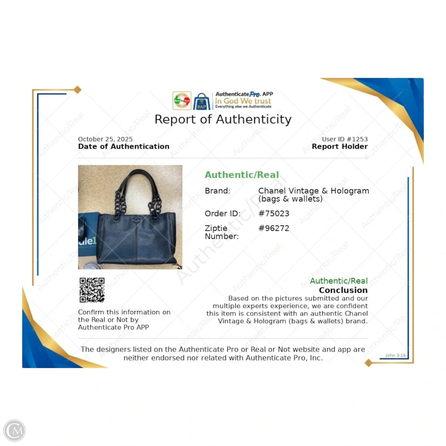 Tote Luxury Designer By Chanel, Size: Medium