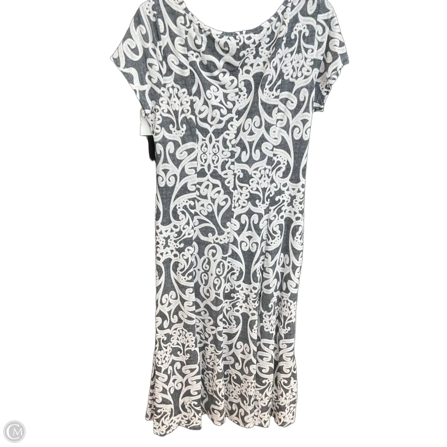 Dress Casual Maxi By Perceptions In Black & White, Size: L