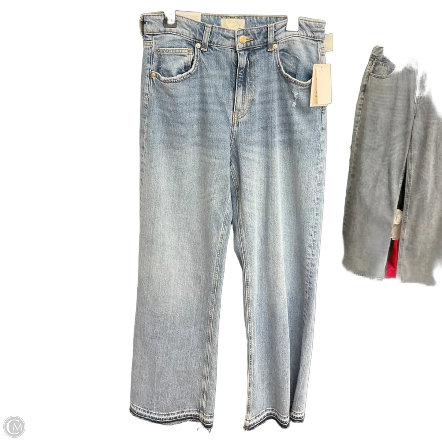 Jeans Wide Leg By H&m In Blue Denim, Size: 8
