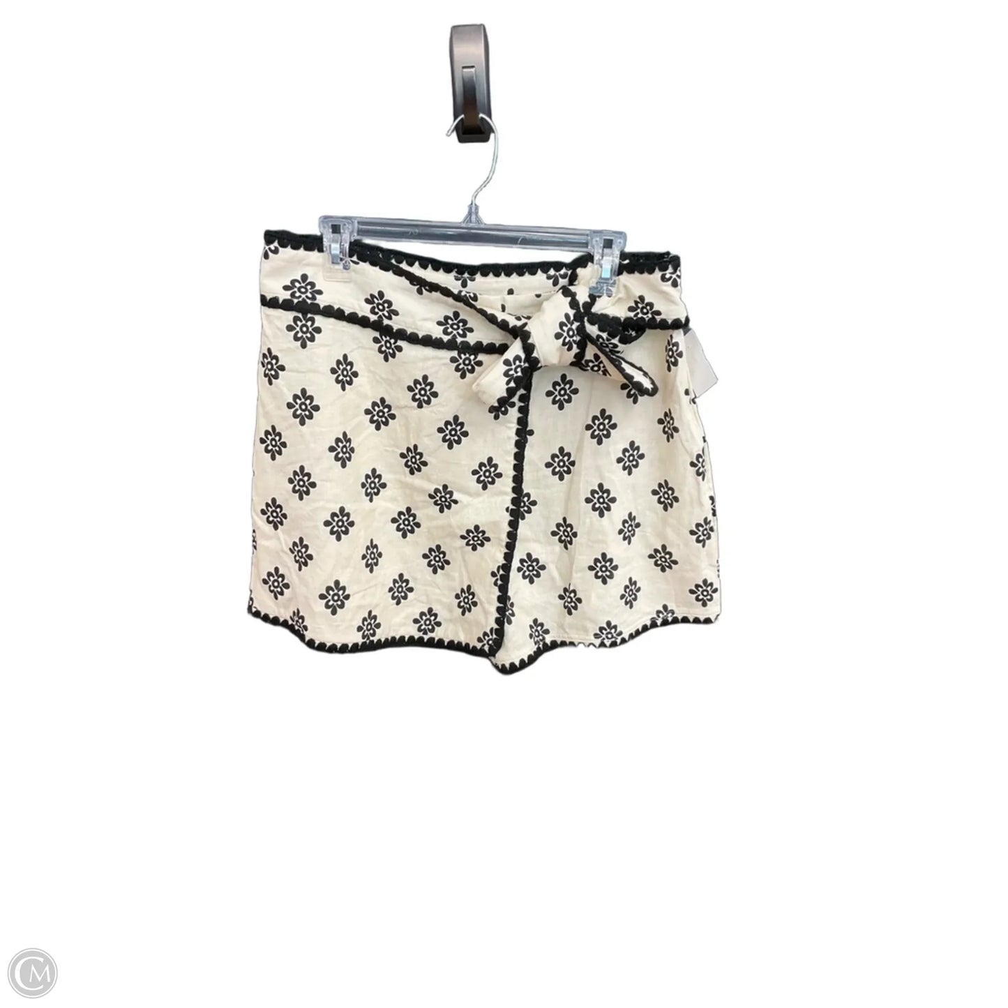Skort By Anthropologie In Black & Cream, Size: M
