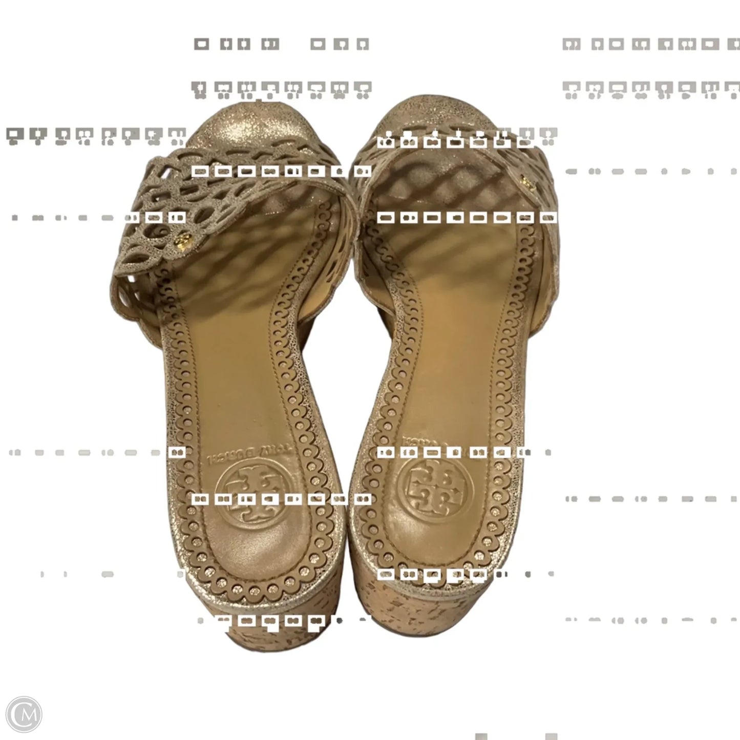 Sandals Designer By Tory Burch In Gold, Size: 8.5