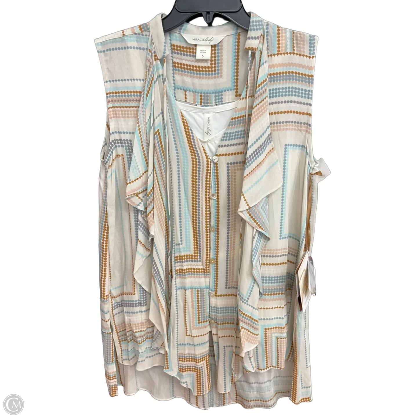 Top Sleeveless By Miraclesuit In Tan, Size: S
