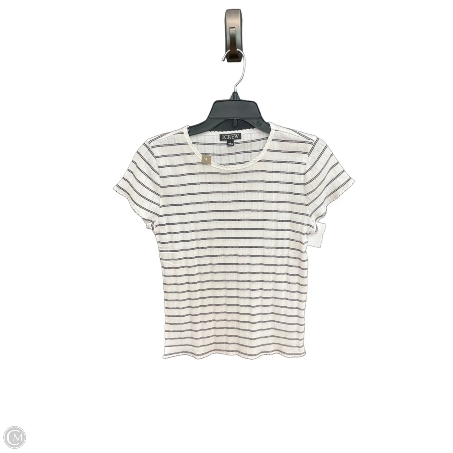 Top Short Sleeve By J. Crew In Striped Pattern, Size: L
