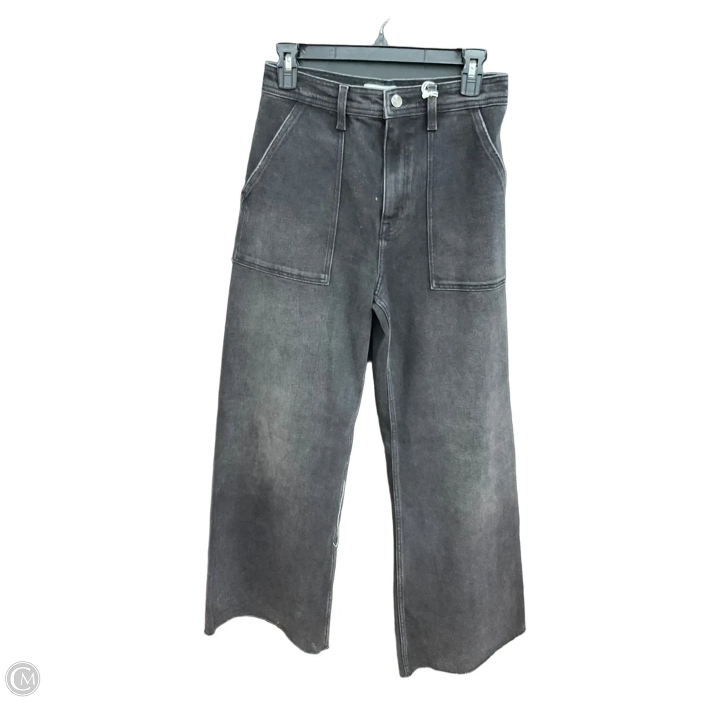 Jeans Wide Leg By Pistola In Black Denim, Size: 4