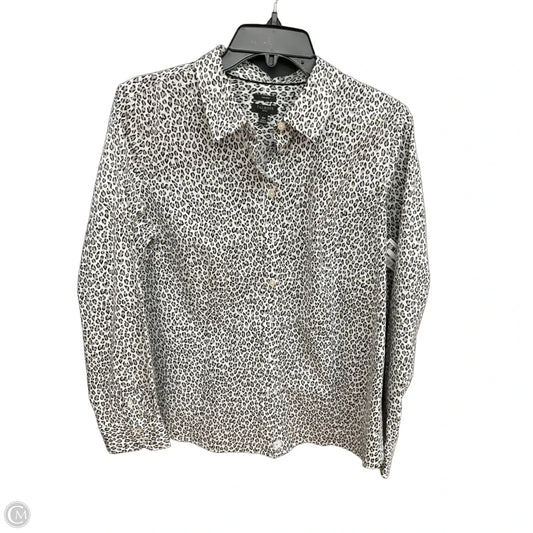 Blouse Long Sleeve By Talbots In Animal Print, Size: Xlp