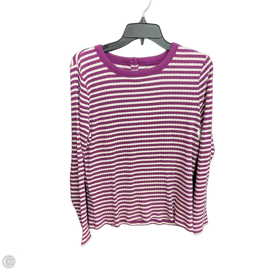 Top 3/4 Sleeve By Talbots In Striped Pattern, Size: Xlp