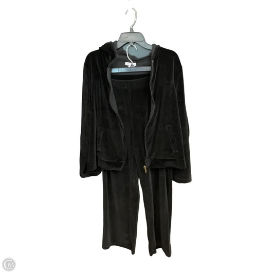 Athletic Pants 2pc By Charter Club In Black, Size: Xl