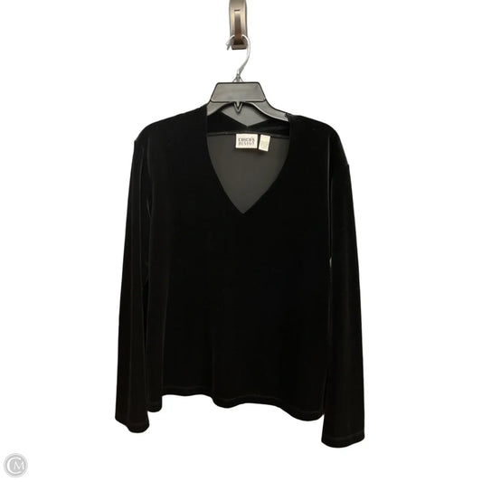 Top Long Sleeve By Chicos In Black, Size: L