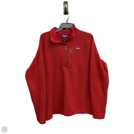 Sweatshirt Collar By Patagonia In Red, Size: L