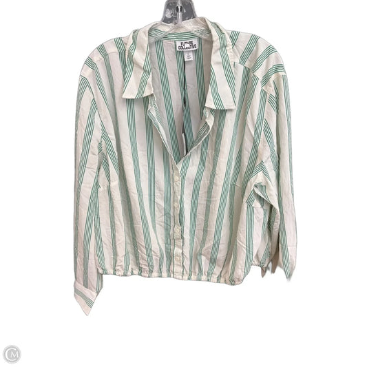 Top Long Sleeve By Future Collective In Striped Pattern, Size: 1x