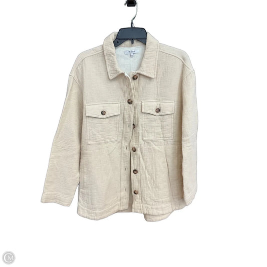 Jacket Shirt By Madewell In Cream, Size: M
