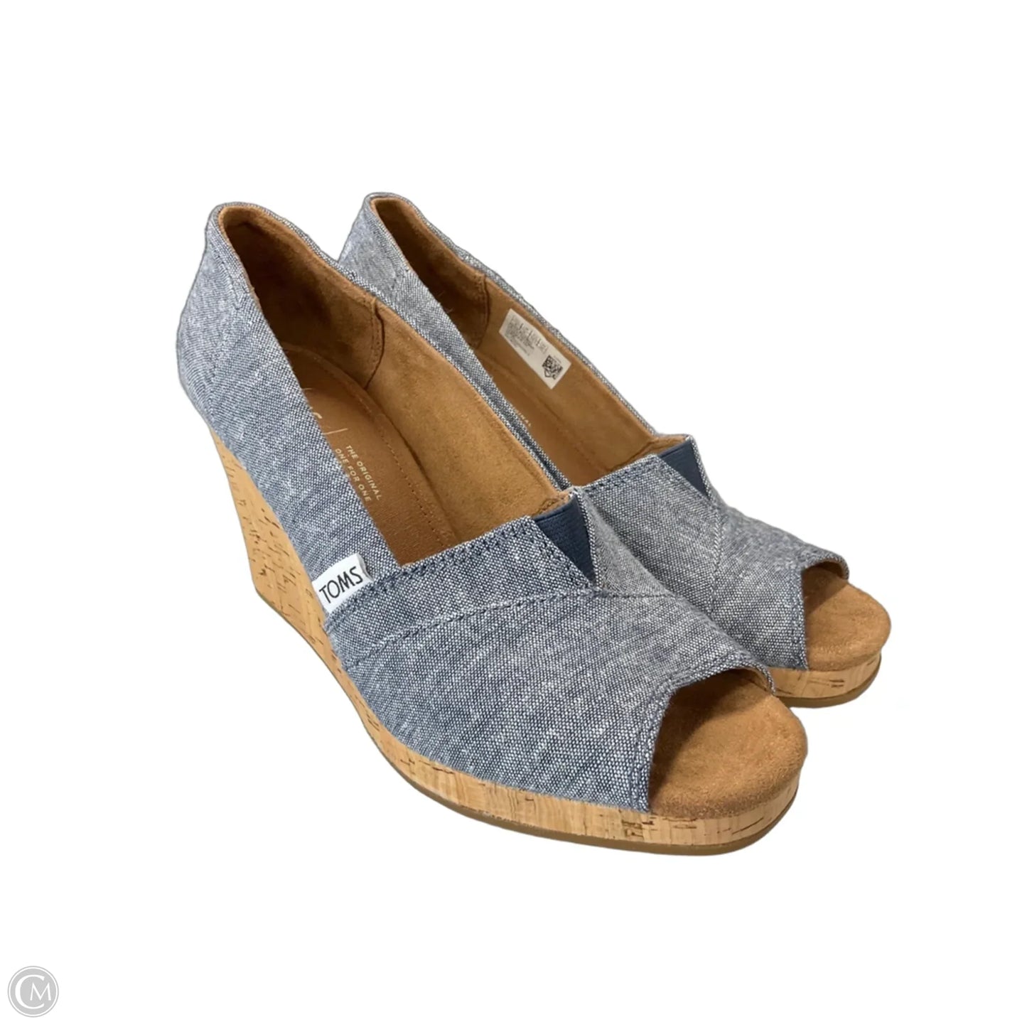 Shoes Heels Wedge By Toms In Blue, Size: 8
