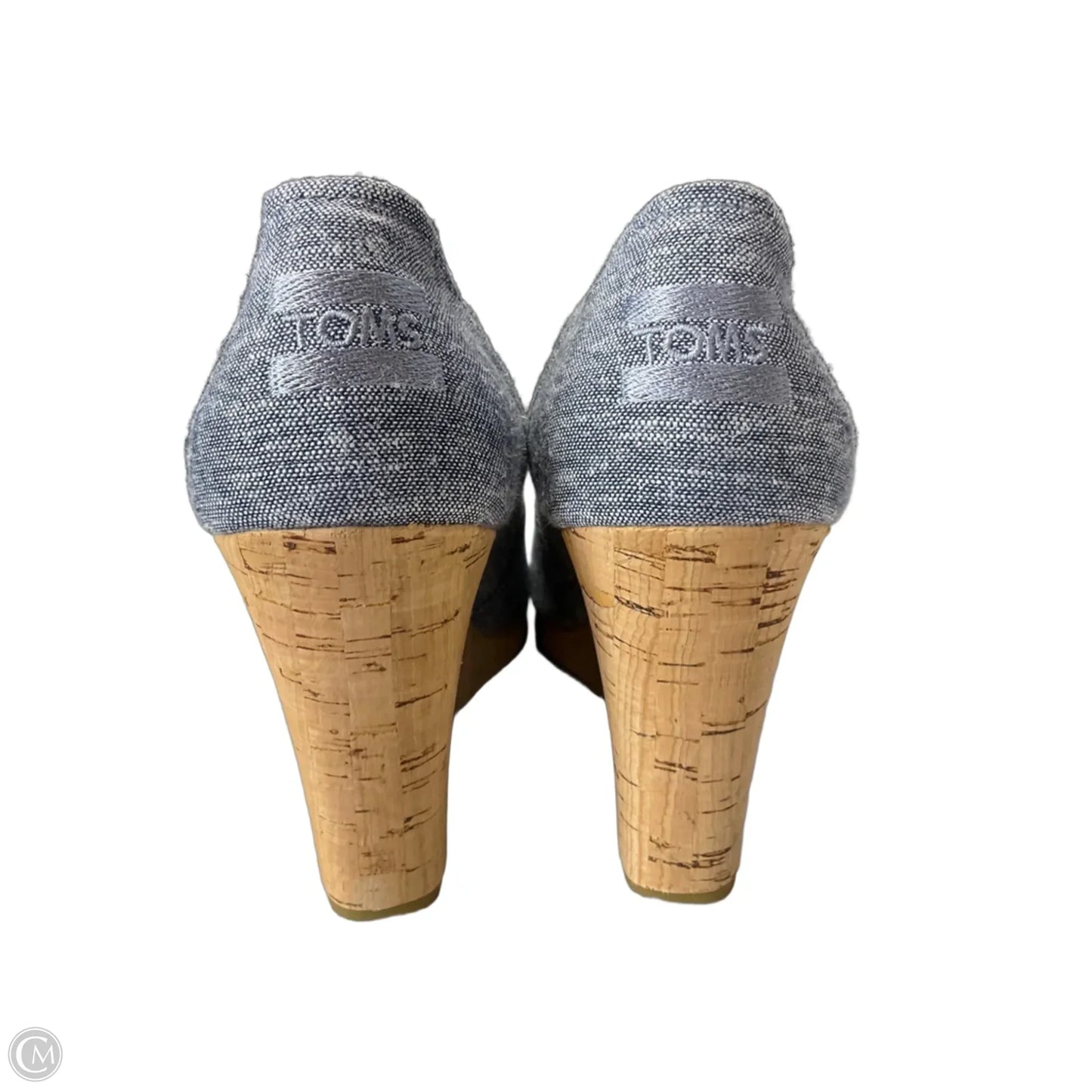 Shoes Heels Wedge By Toms In Blue, Size: 8