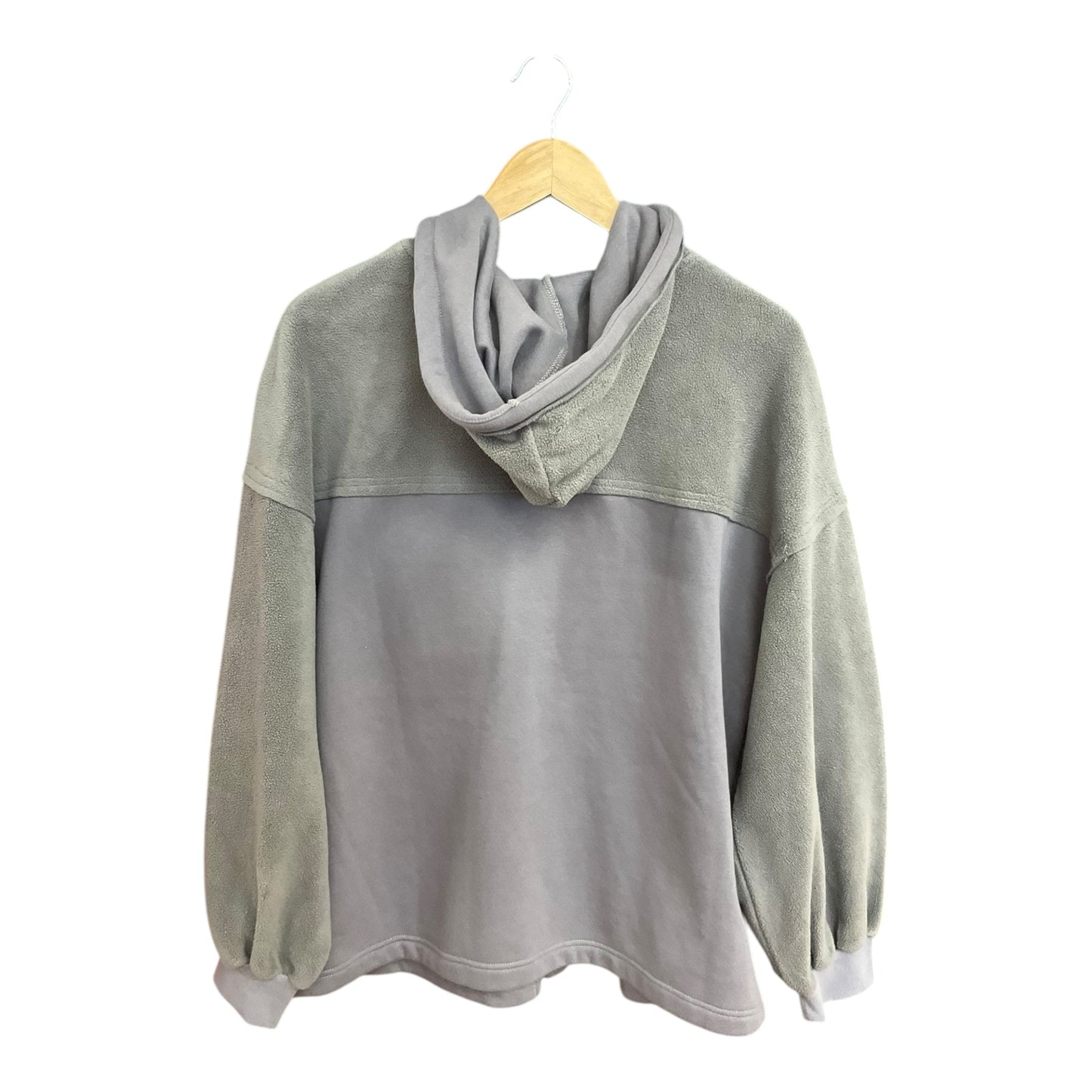 Jacket Shirt By Clothes Mentor In Grey, Size: L