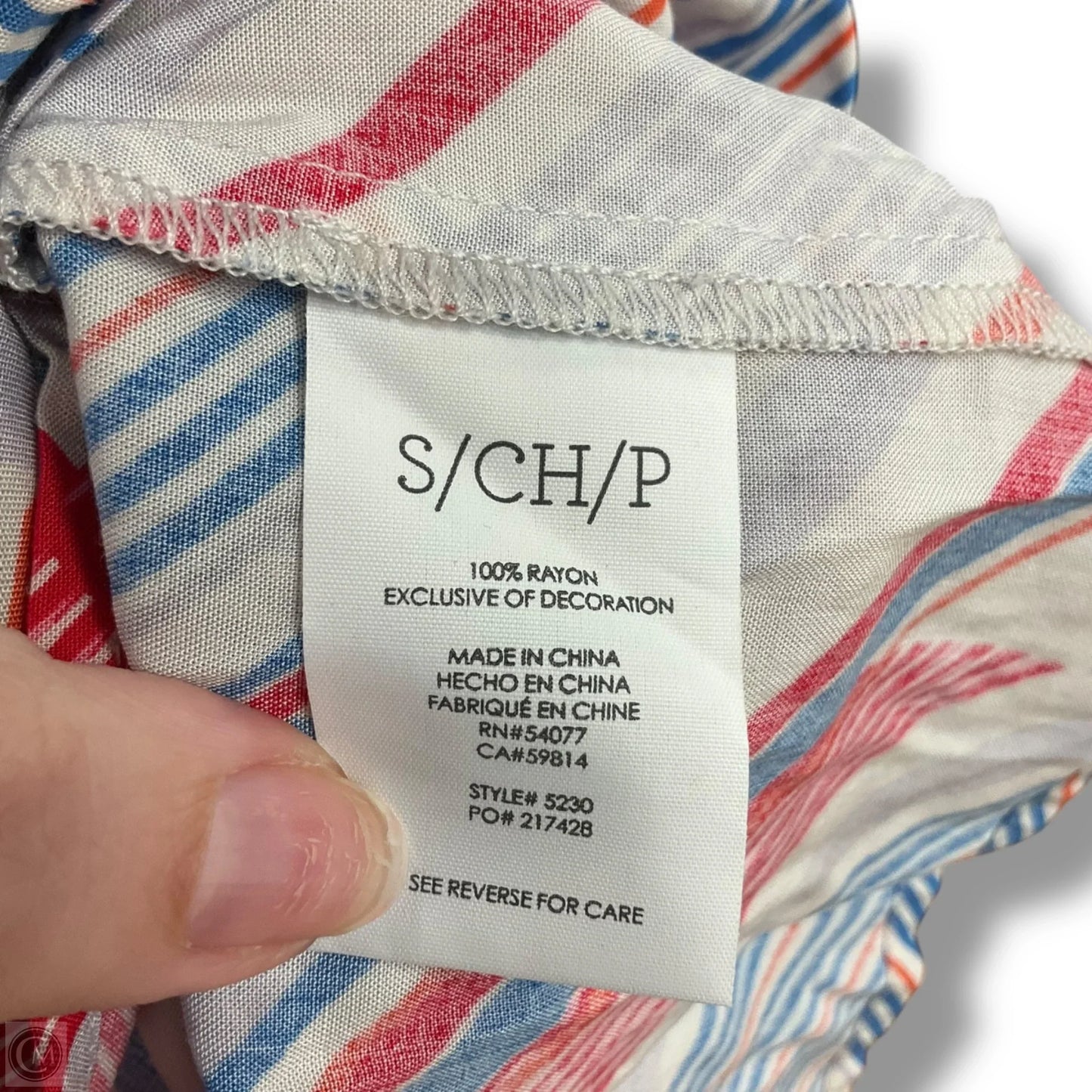 Top Sleeveless By Cabi In Multi-colored, Size: S