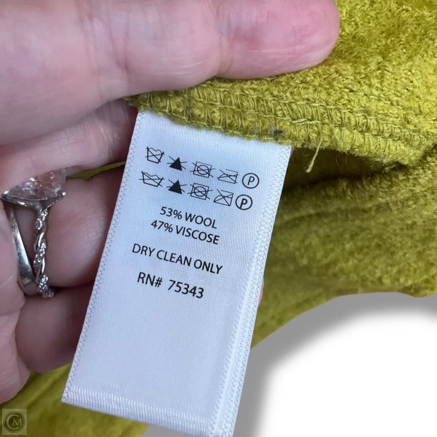 Jacket Moto By Tahari By Arthur Levine In Green, Size: Xs